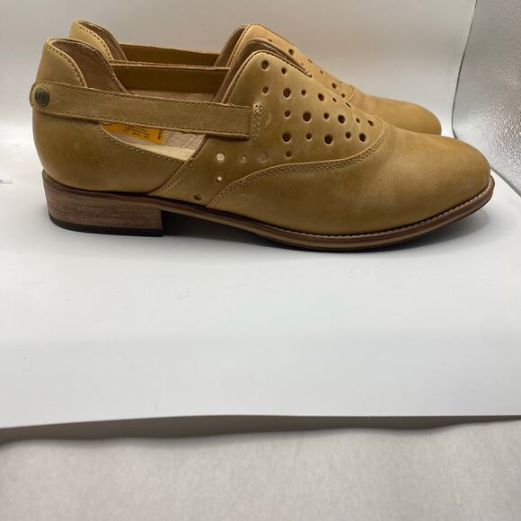 Caterpillar CAT Mona Leather Slip On Perforated Shoes Tan Brown Women’s Size 10 - Picture 6 of 7